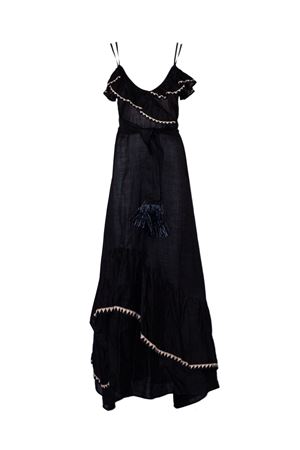 Abito lungo in ramie nero PHO FIRENZE | 4323218NERO